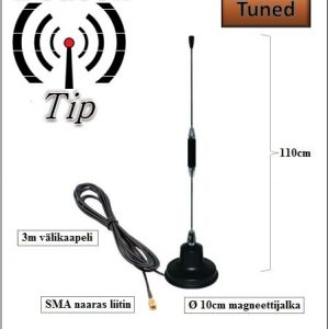 VHF Magneettijalka Autoantenni 110cm