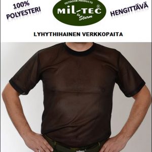 Mil-Tec verkkopaita, lyhythihainen, Musta