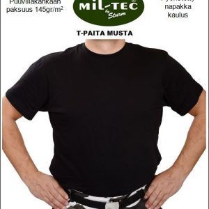 Mil-Tec Puuvilla T-paita, Musta