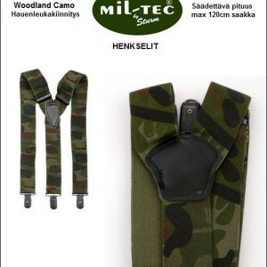 Henkselit, hauenleuka nipistimet, Mil-Tec (Woodland Camo)