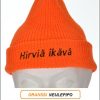 Direktiivi pipo, Oranssi neulepipo - Akryyli, "Hirviä ikävä" brodeeraus