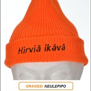 Direktiivi pipo, Oranssi neulepipo - Akryyli, "Hirviä ikävä" brodeeraus