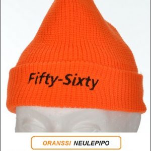 Direktiivi pipo, Oranssi neulepipo - Akryyli, "Fifty-Sixty" brodeeraus