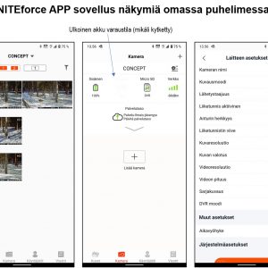 NITEforce APP sovellus