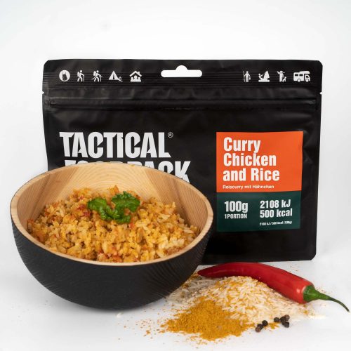 Retkimuona, Tactical Foodpack Curry Kanaa riisillä, 100 g retkiruoka